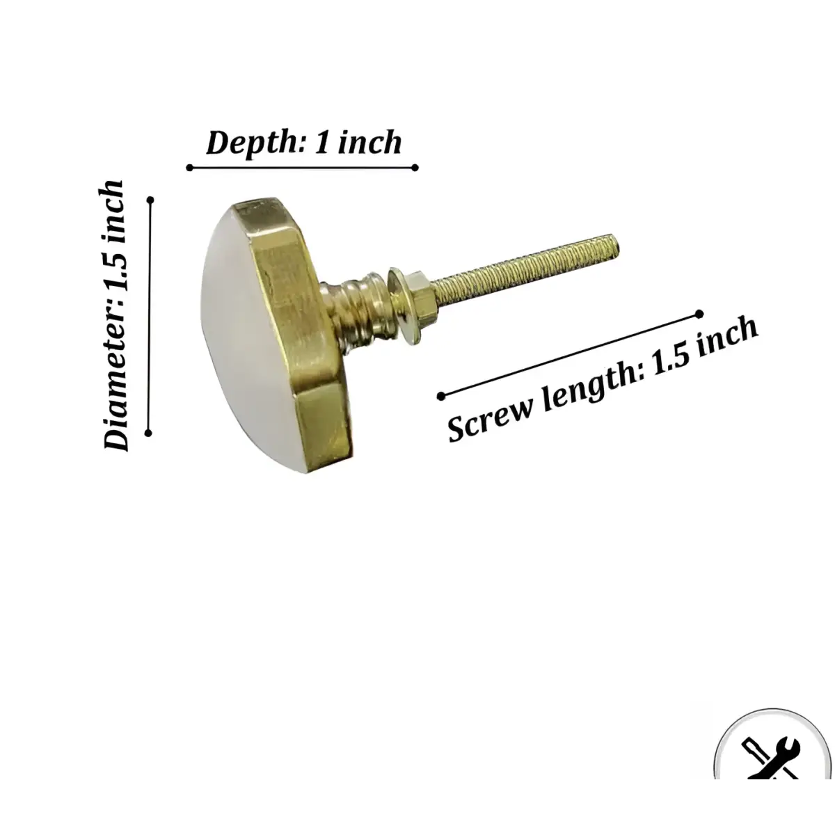 White Hexagon Marble Knob (each) - Perilla Home