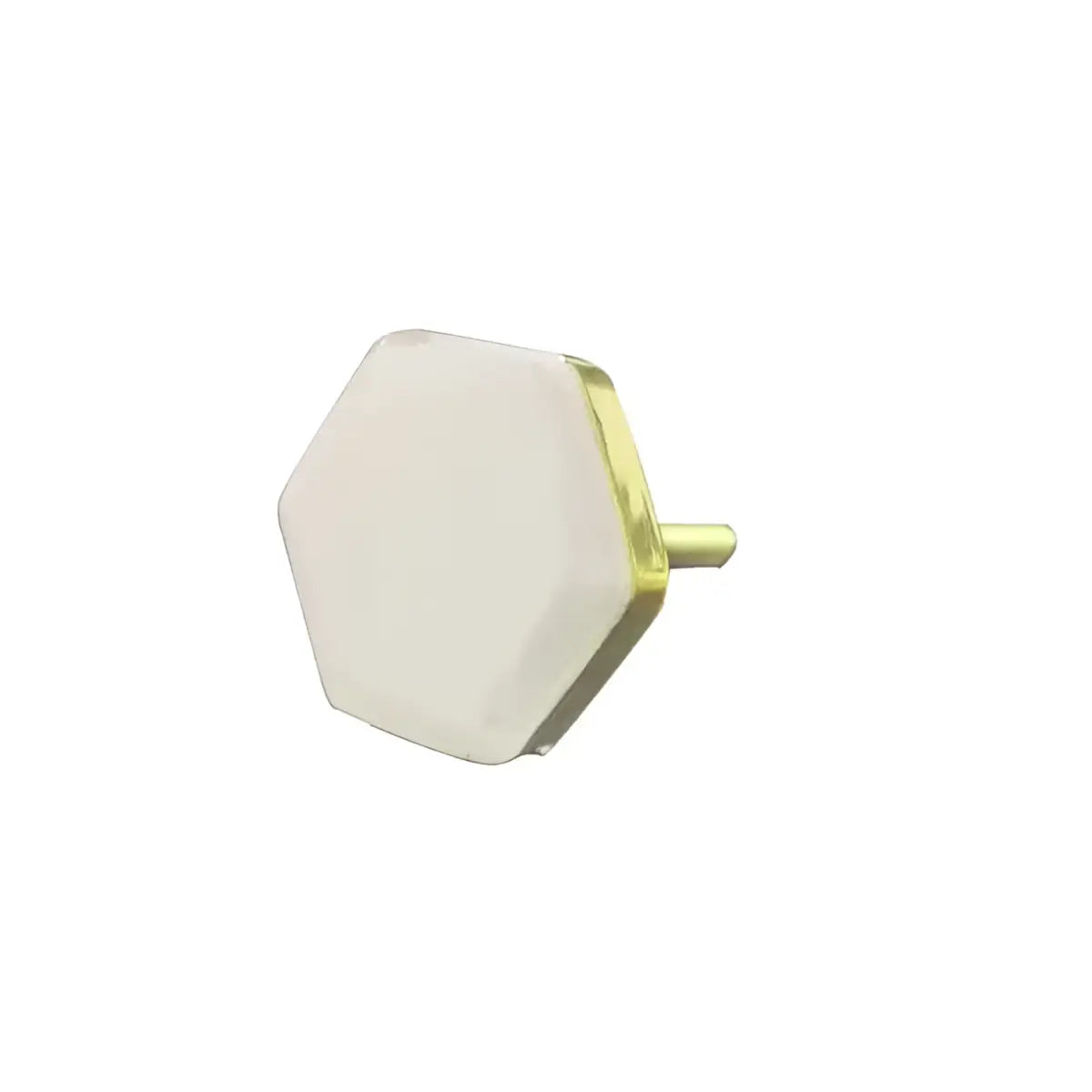 White Hexagon Marble Knob (each) - Perilla Home