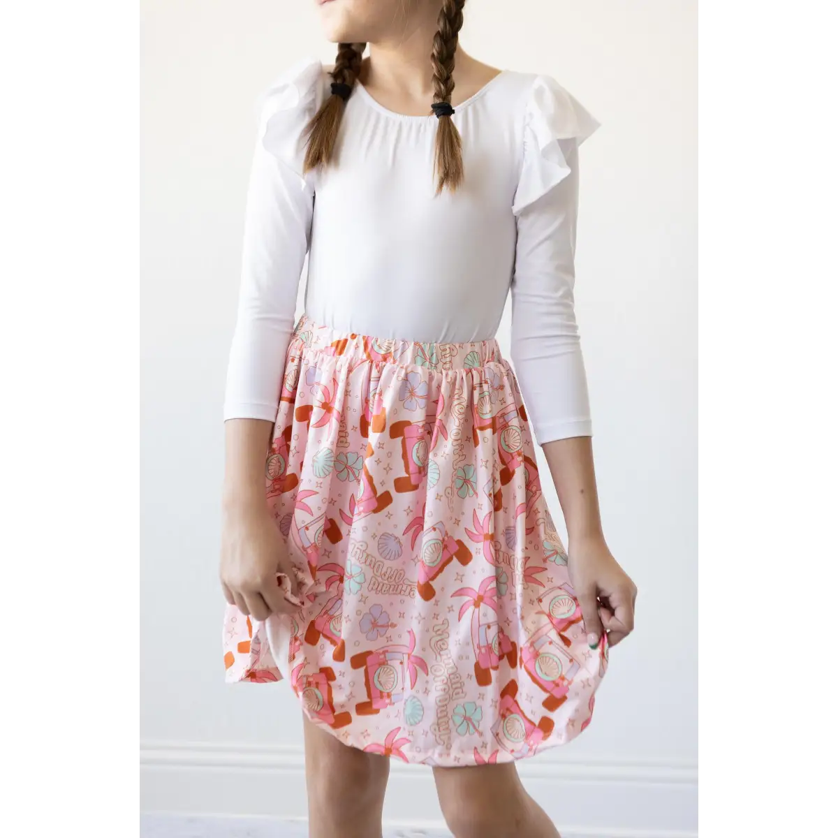 Flutter Sleeve Leotard - White - Mila & Rose ®