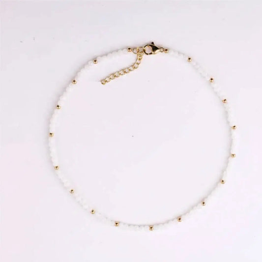 Faceted Necklace - White Moonstone - Bel Kai