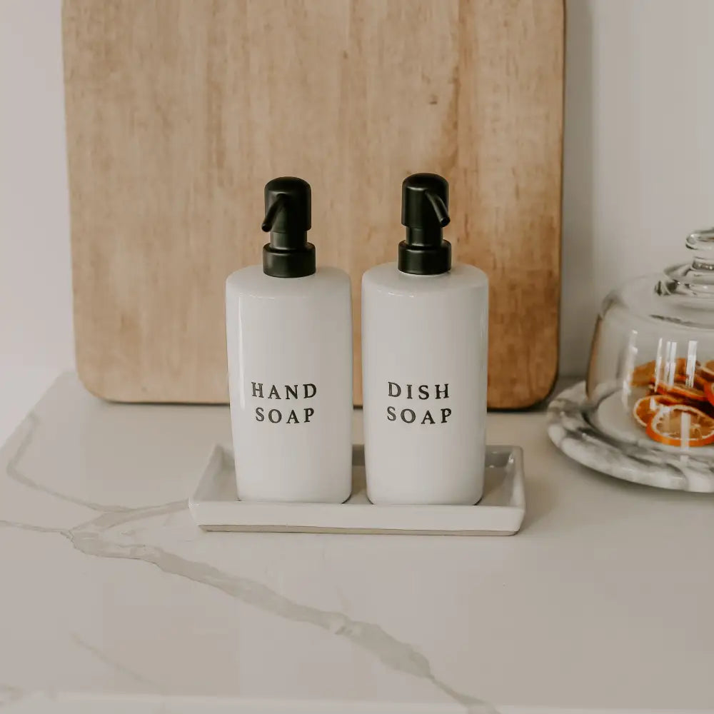 White Stoneware Tray - Sweet Water Decor