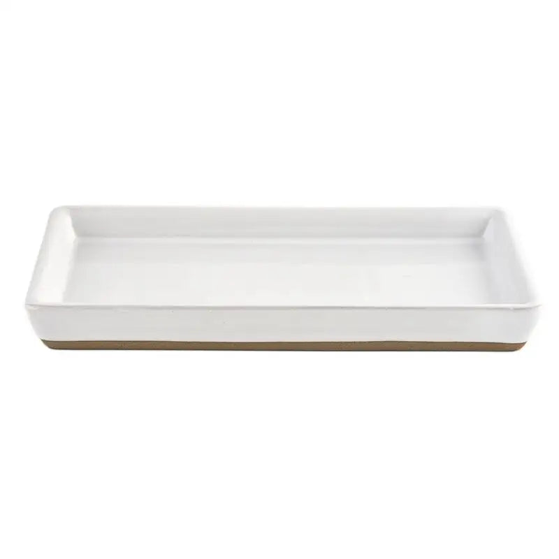 White Stoneware Tray - Sweet Water Decor