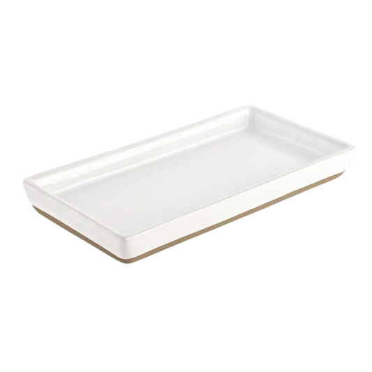 White Stoneware Tray - Sweet Water Decor