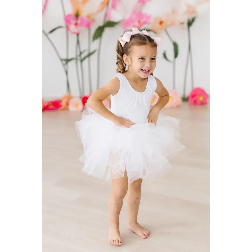 White Tank Tutu Leotard - Mila & Rose ®