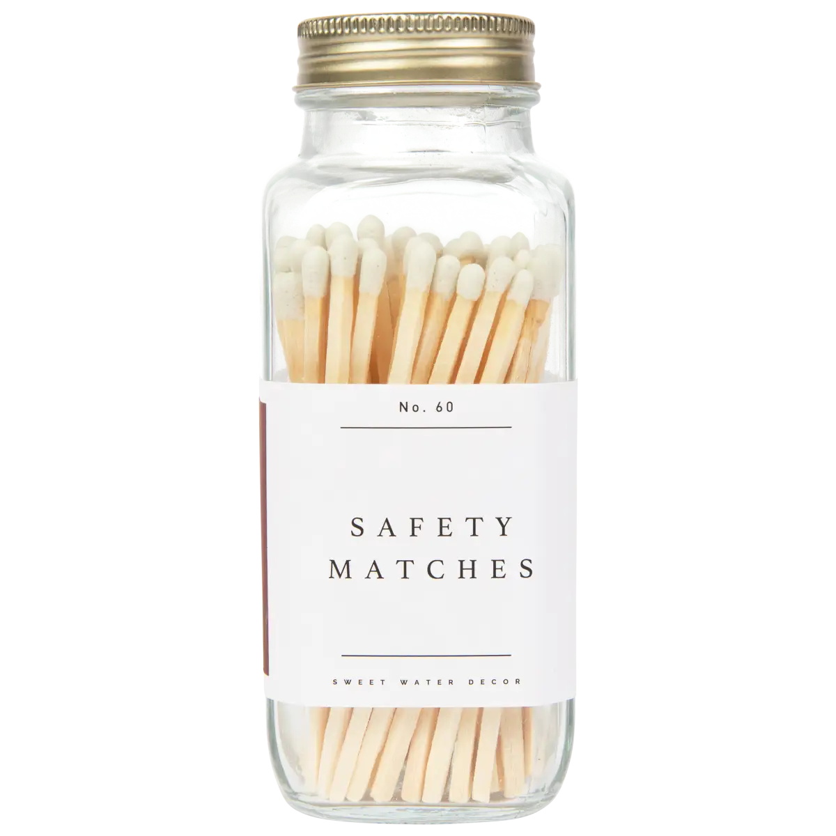 White Tip Safety Matches - 60 Count 3.75’’ - Sweet Water Decor