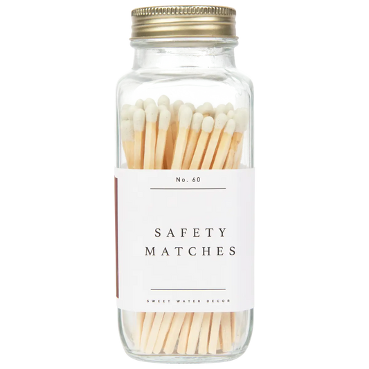 White Tip Safety Matches - 60 Count 3.75’’ - Sweet Water Decor