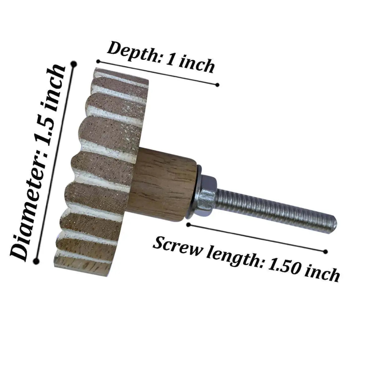 White Wooden Flower Knob (each) - Perilla Home