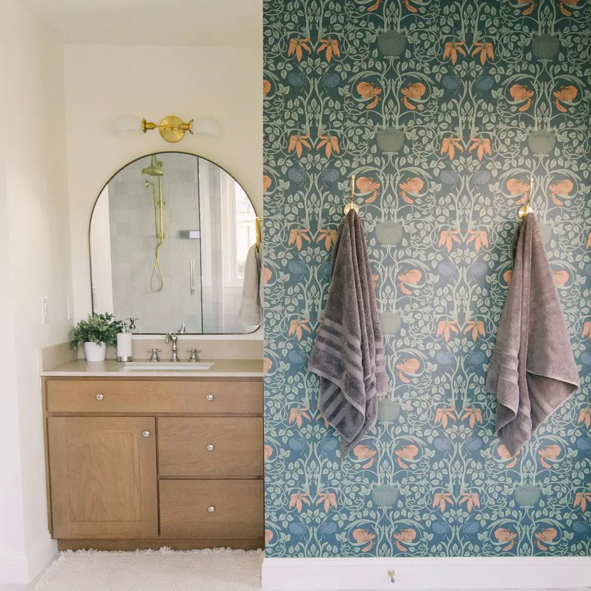 Whitney Wallpaper - Floral Vines - Morris Inspired - Loomwell Home Goods
