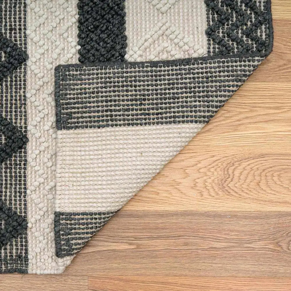 Whittington Black&White Wool Rug - Clearance - Boutique Rugs