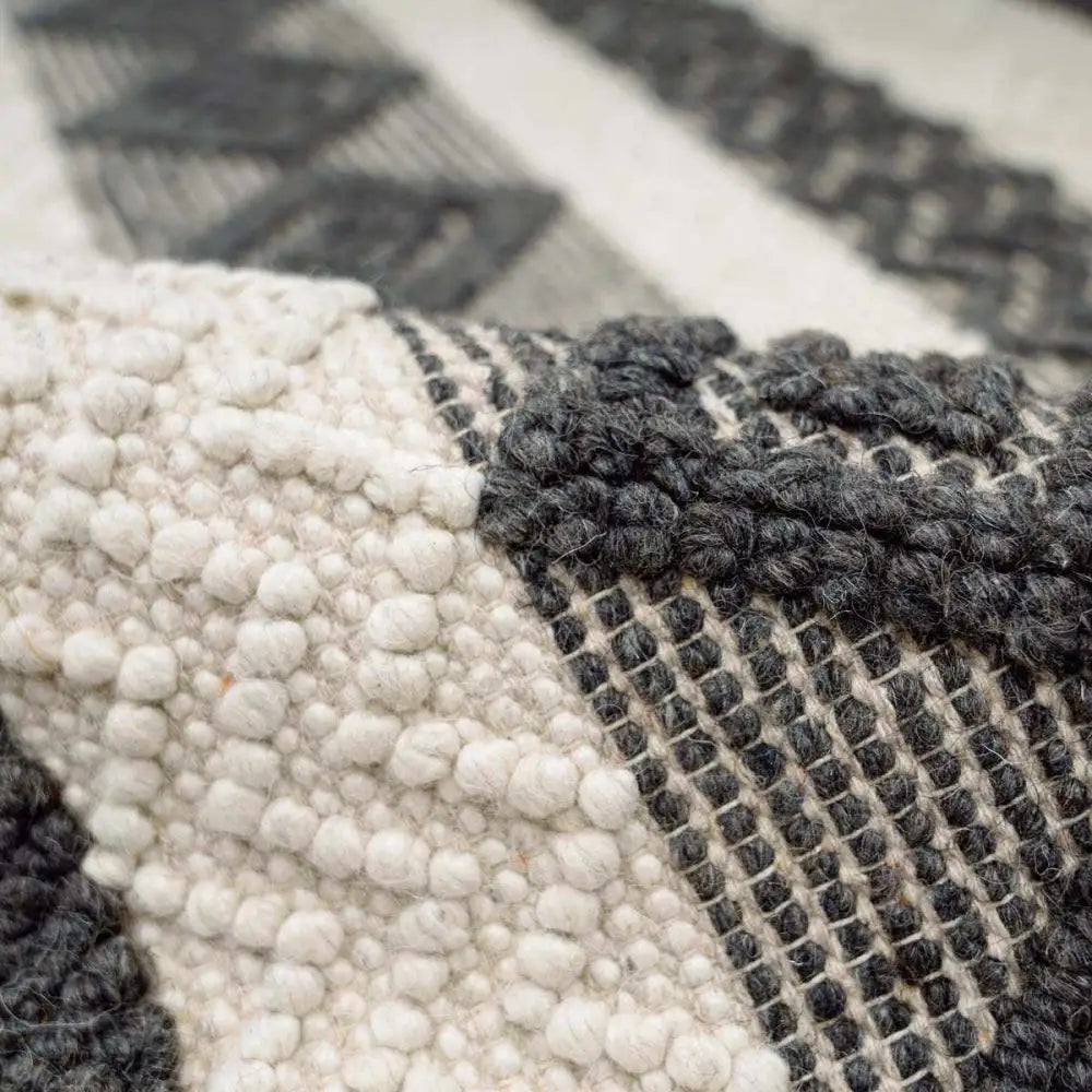 Whittington Black&White Wool Rug - Clearance - Boutique Rugs