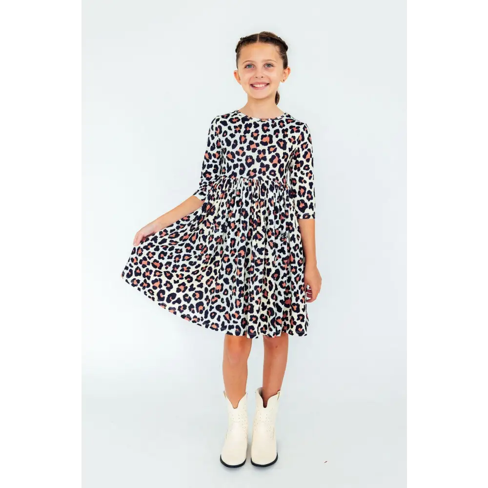 Wild One 3/4 Sleeve Pocket Twirl Dress - Mila & Rose ®
