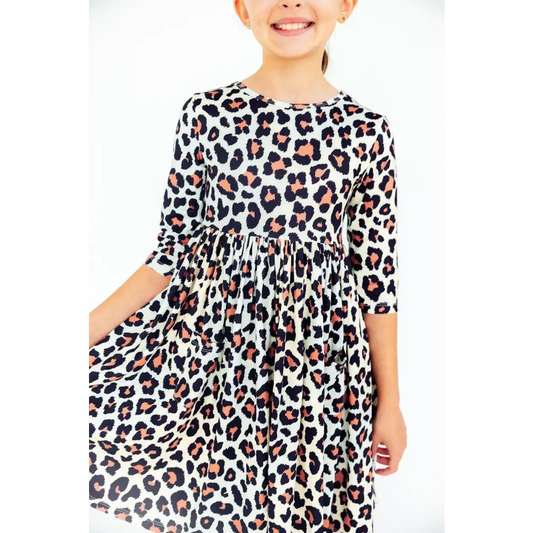Wild One 3/4 Sleeve Pocket Twirl Dress - Mila & Rose ®