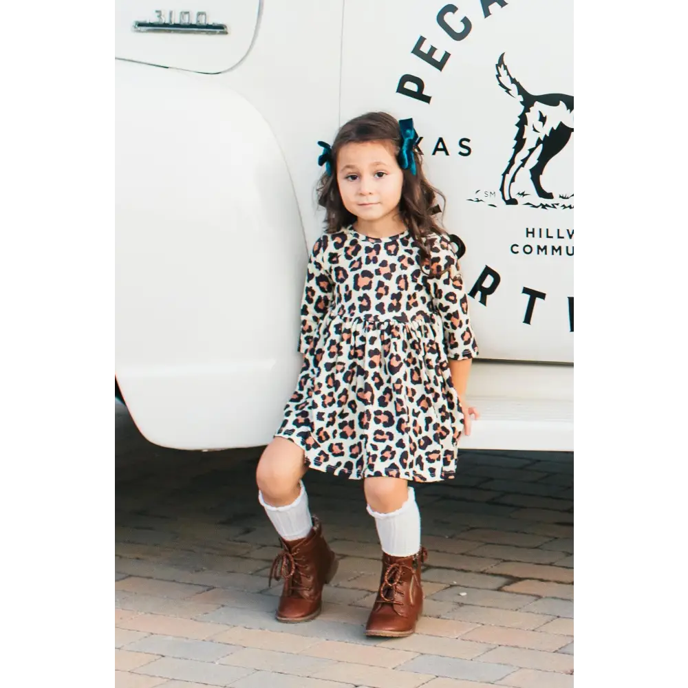 Wild One 3/4 Sleeve Pocket Twirl Dress - Mila & Rose ®