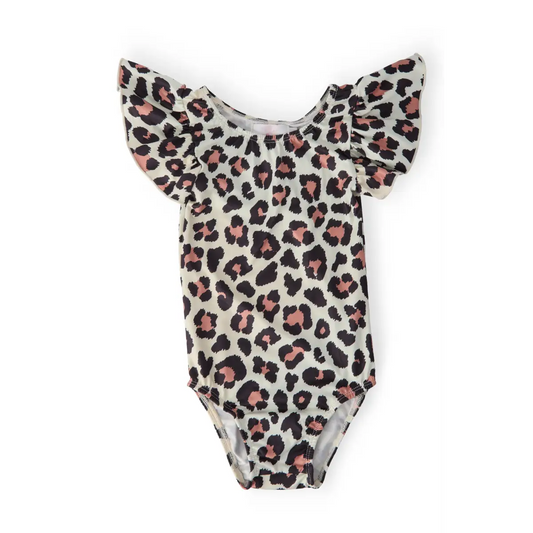 Flutter Sleeve Leotard - Wild One - Animal Print - 6-12M - Mila & Rose ®