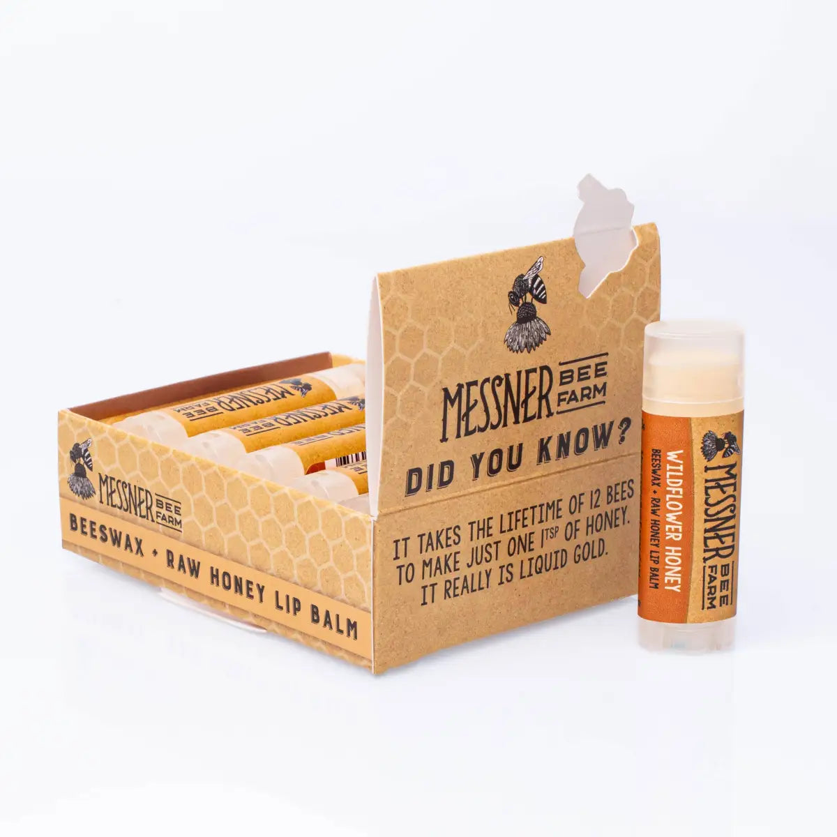 Lip Balm - Wildflower Honey - Handmade with Beeswax - Messner Bee Farm