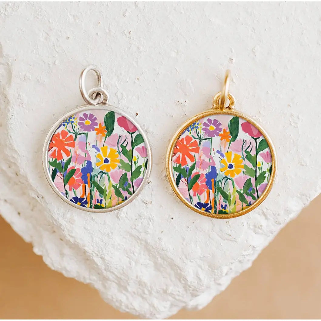 Wildflowers Pendant Charm - Bracelet or Necklace - Bel Kai