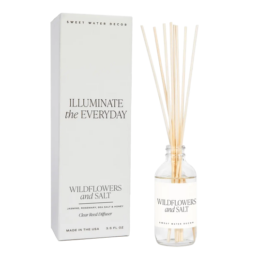 Wildflowers and Salt Clear Reed Diffuser - Sweet Water Decor