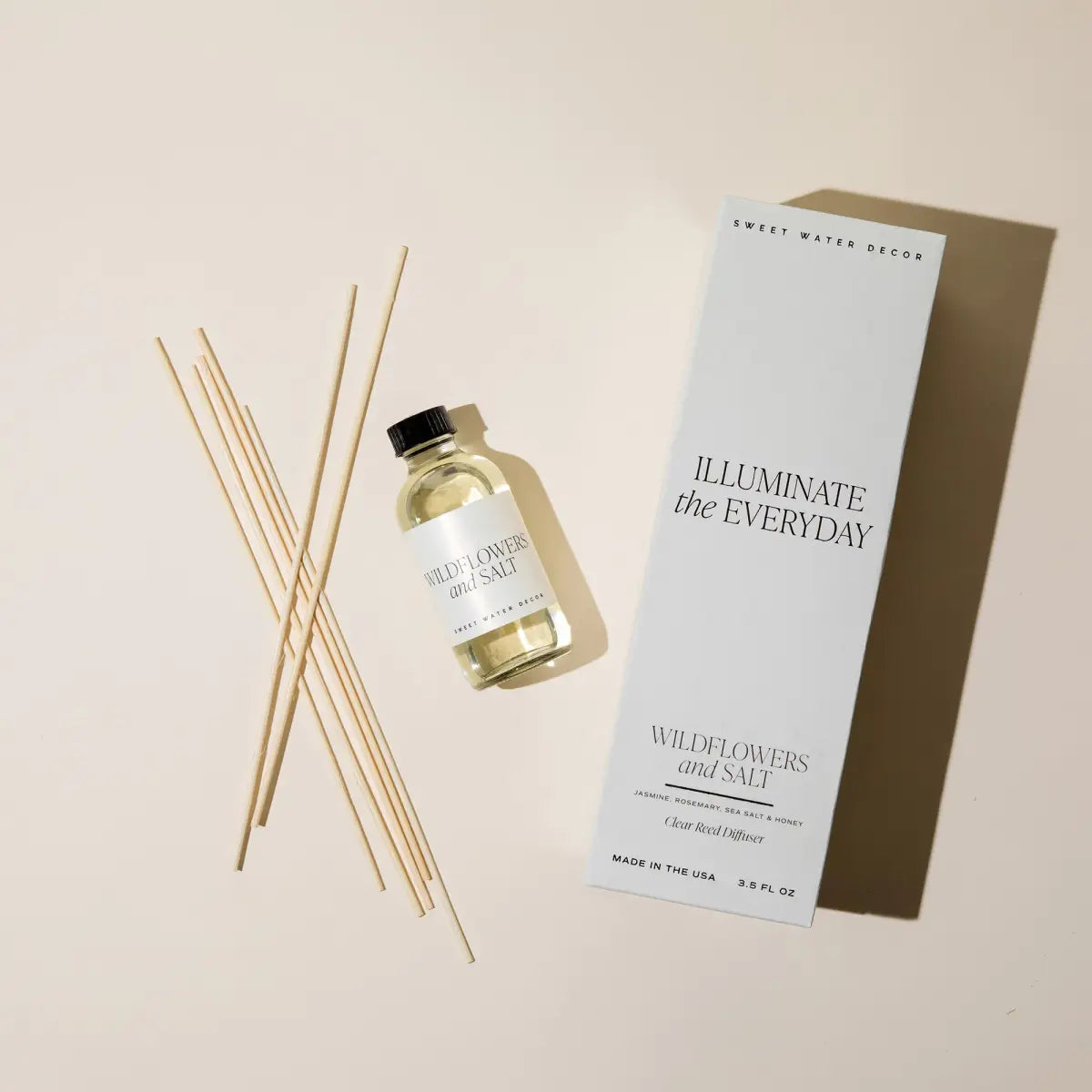 Wildflowers and Salt Clear Reed Diffuser - Sweet Water Decor
