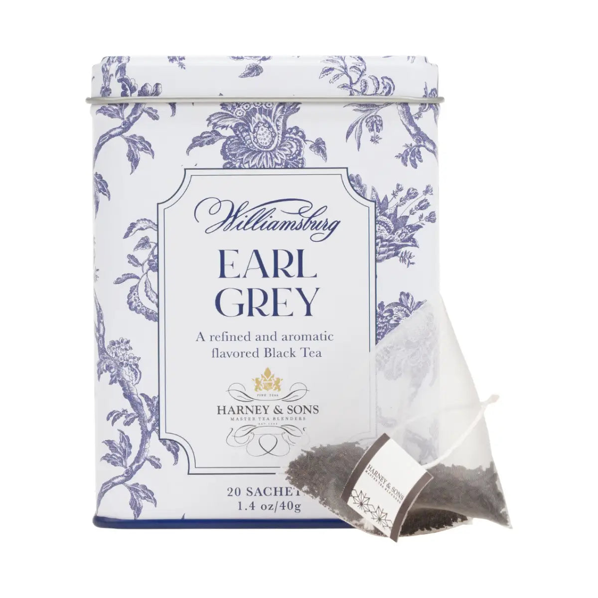 Williamsburg Earl Grey Tea - Tin of 20 Sachets - Sachets / Tin of 20 Sachets - Harney & Sons Fine Teas