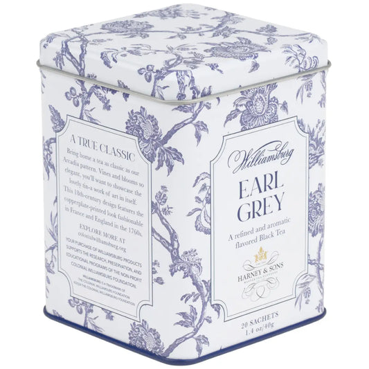 Williamsburg Earl Grey Tea - Tin of 20 Sachets - Sachets / Tin of 20 Sachets - Harney & Sons Fine Teas