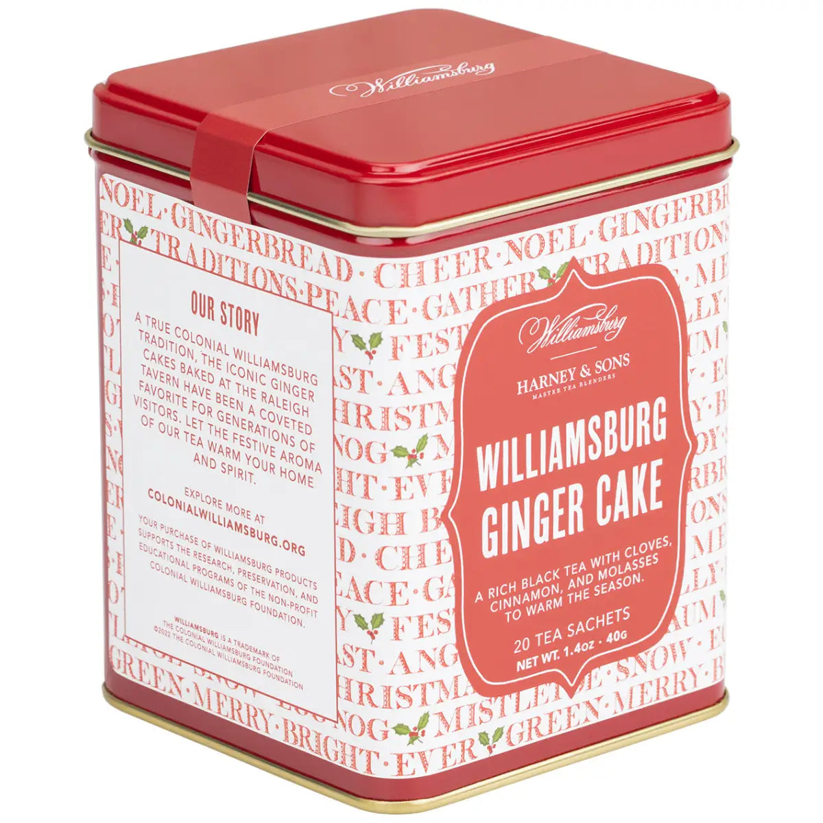 Williamsburg Ginger Cake Tin of 20 Sachets - Sachets / Tin of 20 Sachets - Harney & Sons Fine Teas