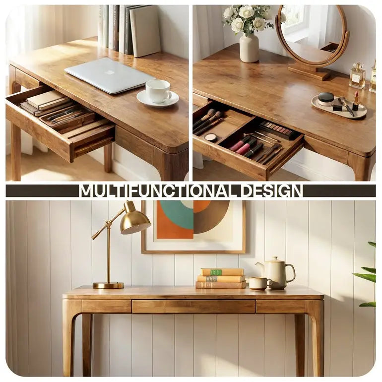 Wilma 48’’ Rubber Wood Desk - Megsu