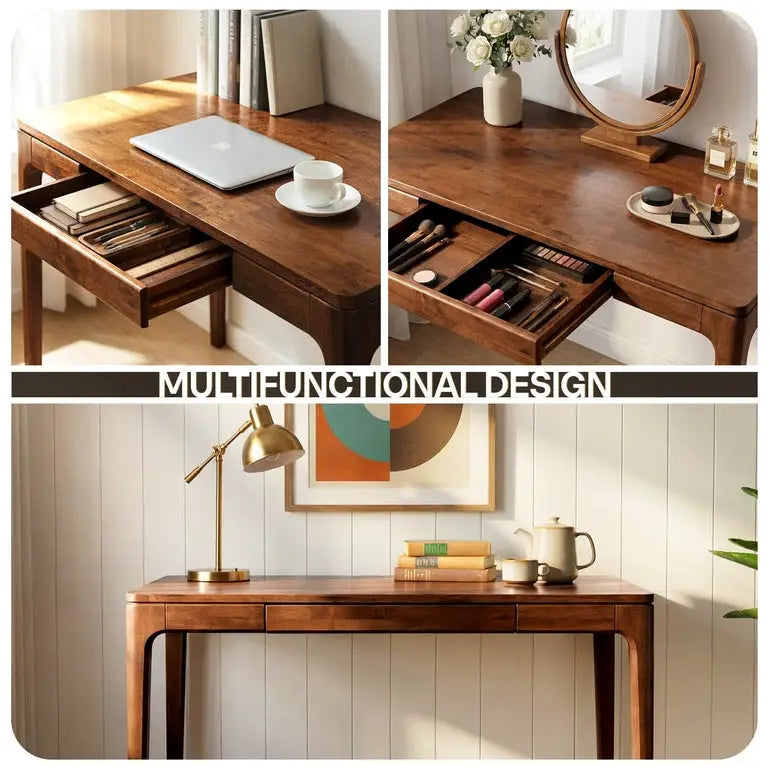 Wilma 48’’ Rubber Wood Desk - Megsu
