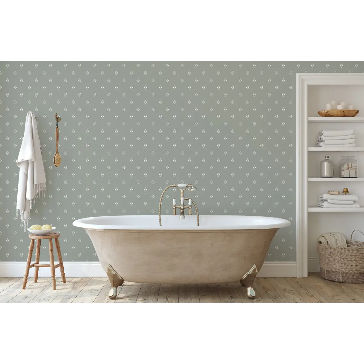 Wilson Wallpaper - Soothing Geometric - by Melissa Johnson Design - Loomwell Home Goods