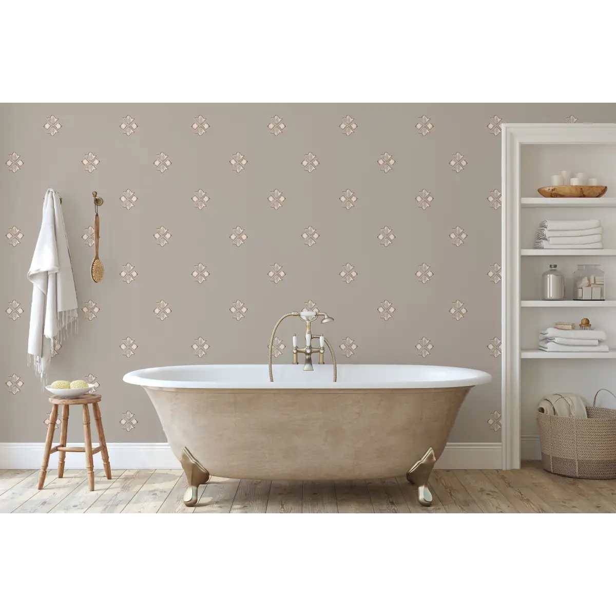 Wilson Wallpaper - Soothing Geometric - by Melissa Johnson Design - Loomwell Home Goods