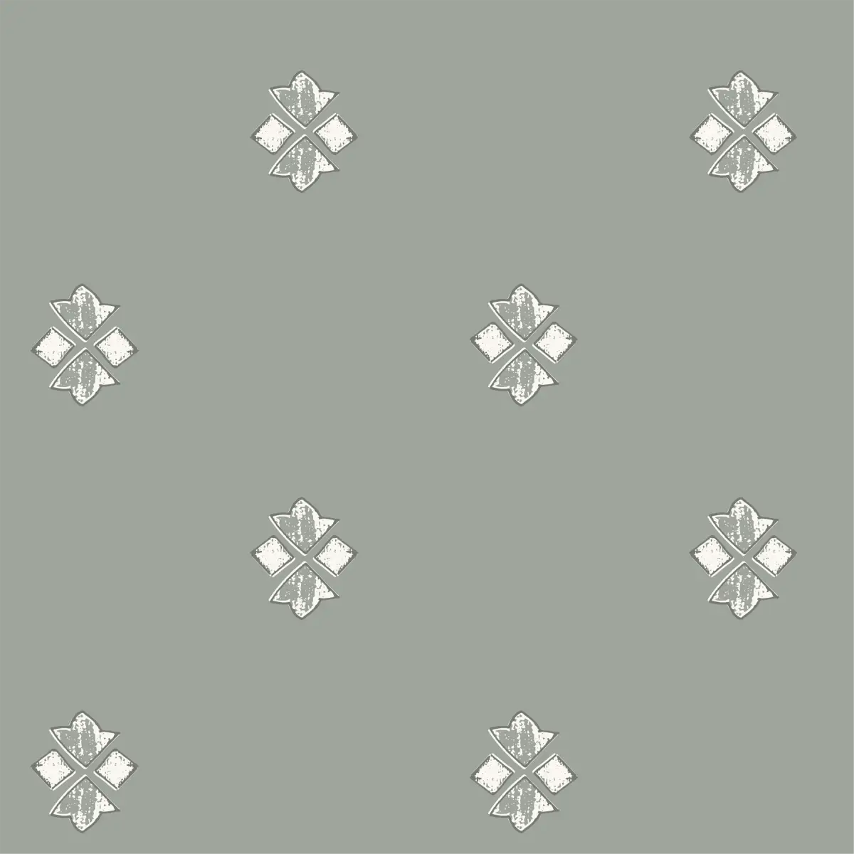 Wilson Wallpaper - Soothing Geometric - by Melissa Johnson Design - Sample 1 foot by 1 foot / Green / Small Scale
