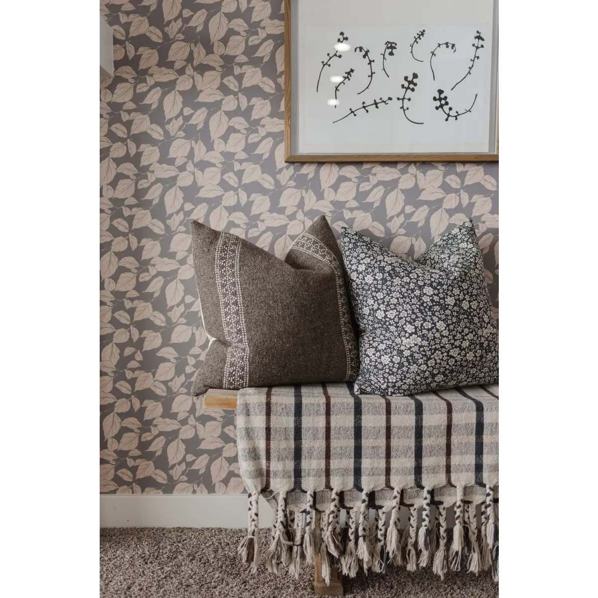Windermere Wallpaper - Leaves - by Aubrey Fairchild - Loomwell Home Goods
