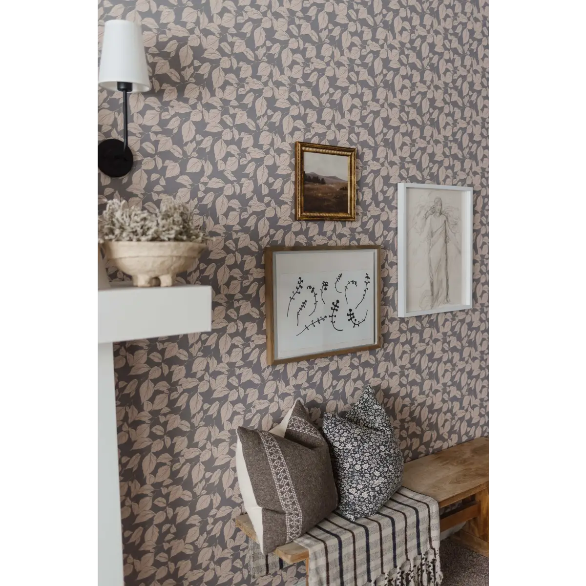 Windermere Wallpaper - Leaves - by Aubrey Fairchild - Loomwell Home Goods