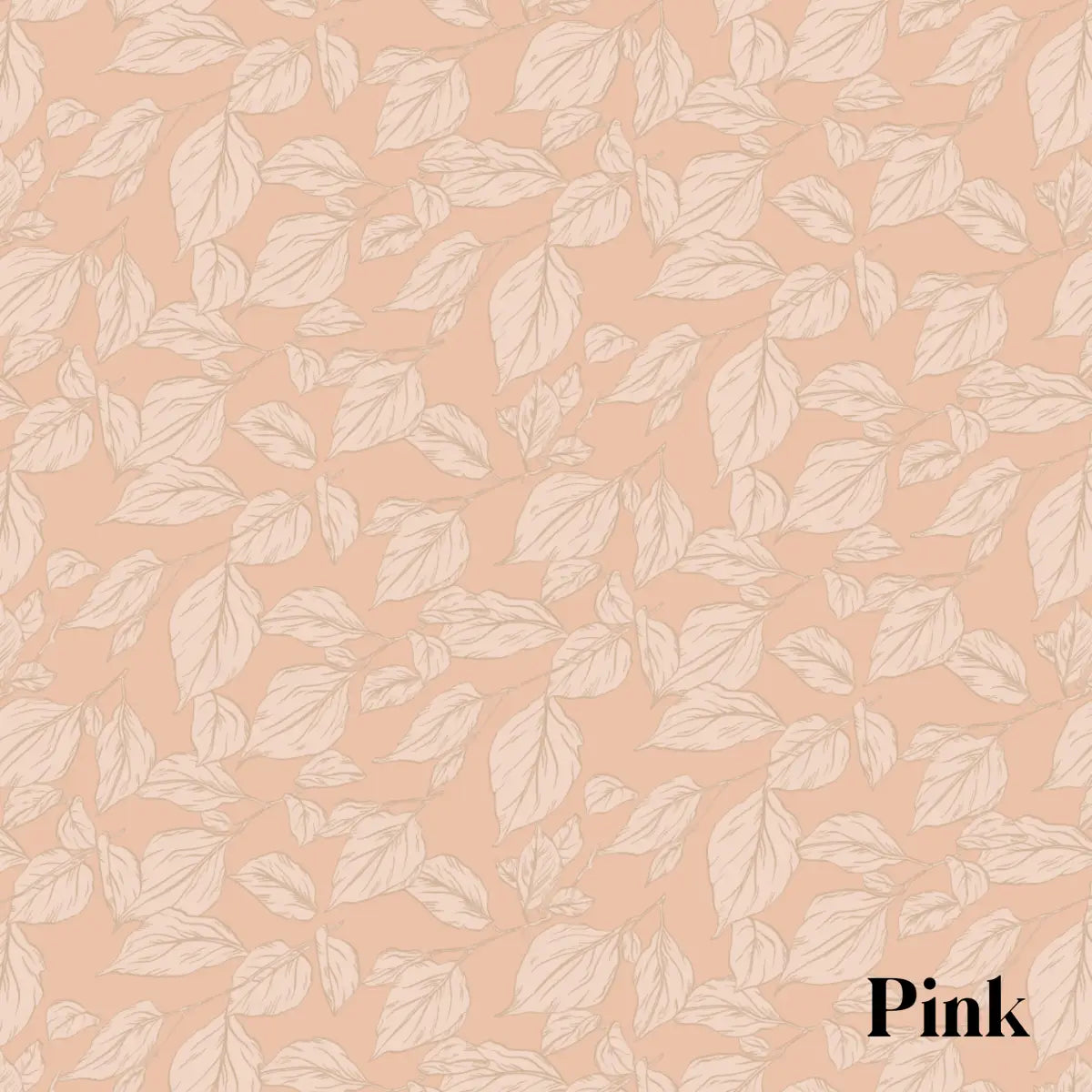 Windermere Wallpaper - Leaves - by Aubrey Fairchild - Sample 1 foot by 1 foot / Pink - Loomwell Home Goods