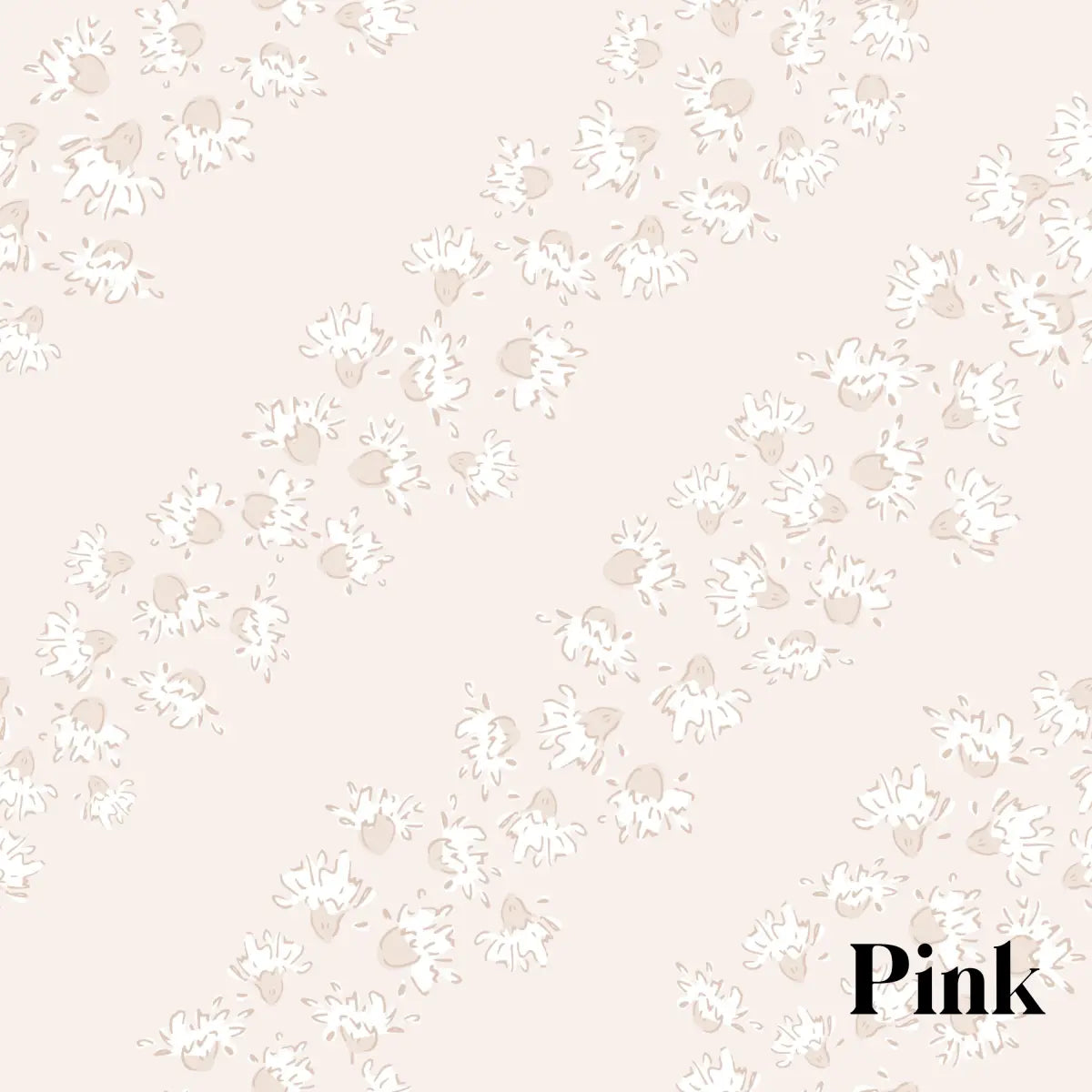 Winnie Wallpaper - Floral Diagonal Stripe - by Melissa Johnson Design - Sample 1 foot by 1 foot / Pink - Loomwell Home