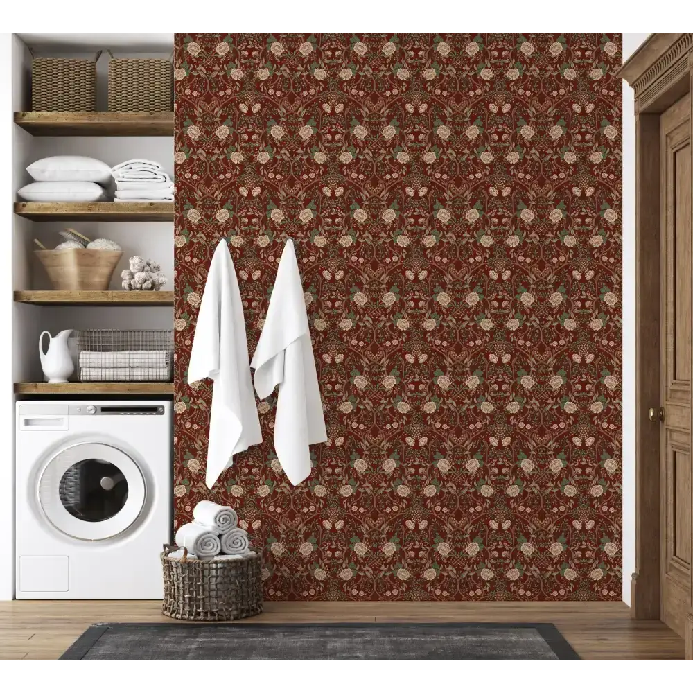 Winslow Wallpaper - Art Deco Floral - by Beeky Illustration - Loomwell Home Goods