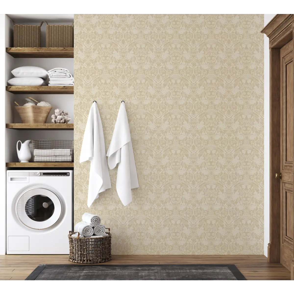 Winslow Wallpaper - Art Deco Floral - by Beeky Illustration - Loomwell Home Goods