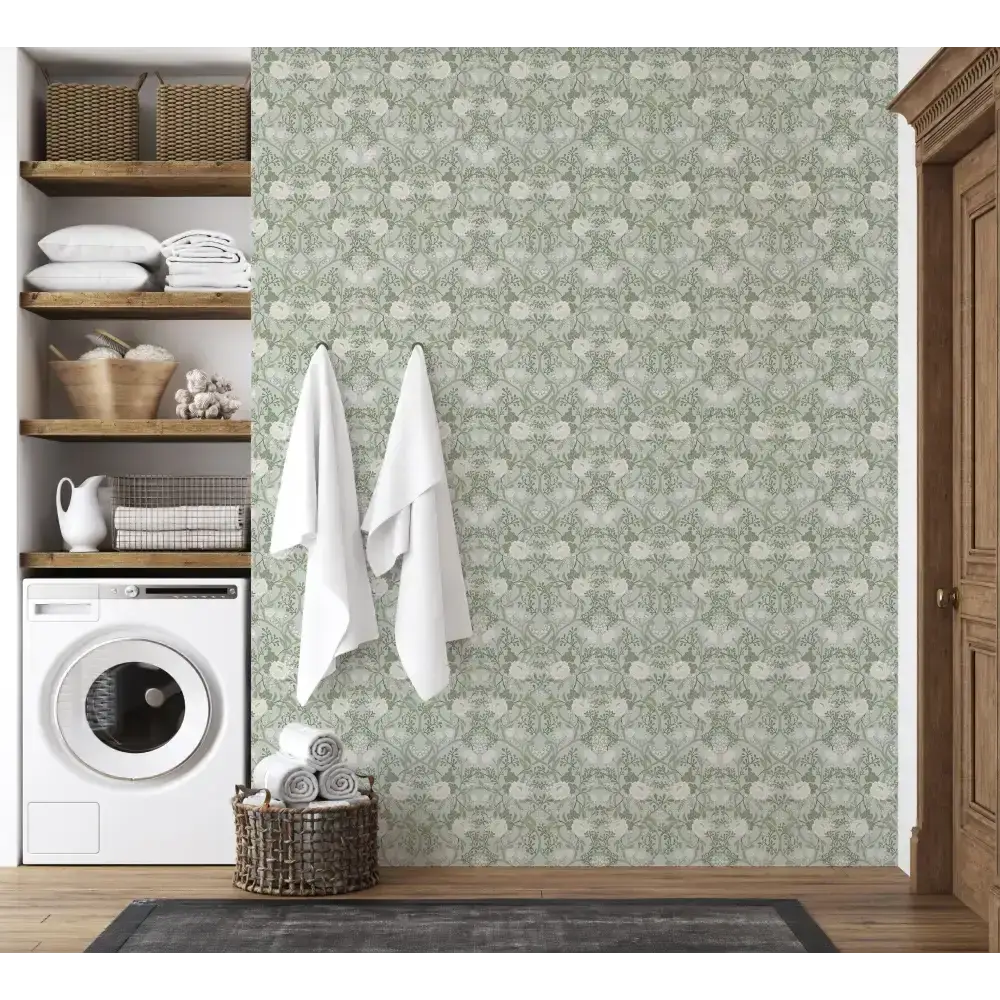 Winslow Wallpaper - Art Deco Floral - by Beeky Illustration - Loomwell Home Goods