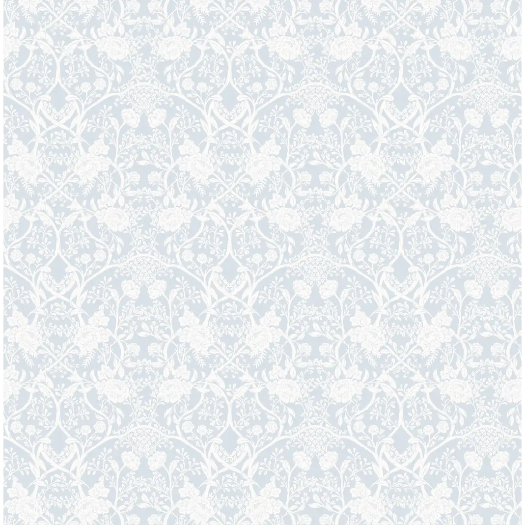 Winslow Wallpaper - Art Deco Floral - by Beeky Illustration - Sample 1 foot by 1 foot / Pink - Loomwell Home Goods