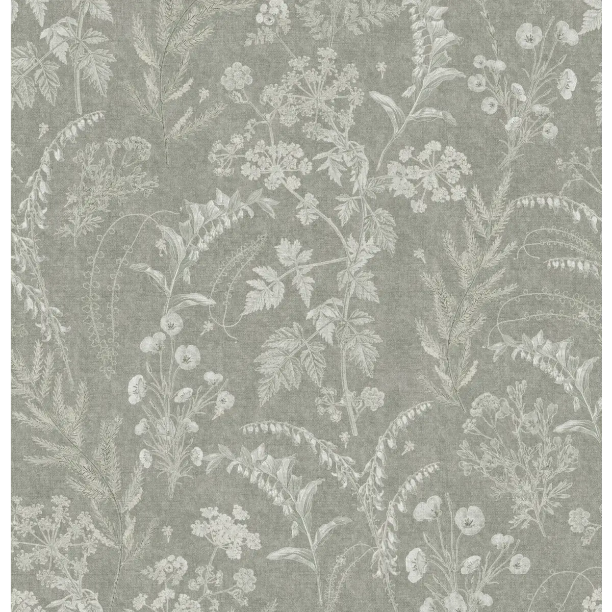 Winsome Wallpaper - Botanical Ferns - by Aynsley Ovard x Bloomery Decor - Sample 1 foot by 1 foot / Olive - Loomwell