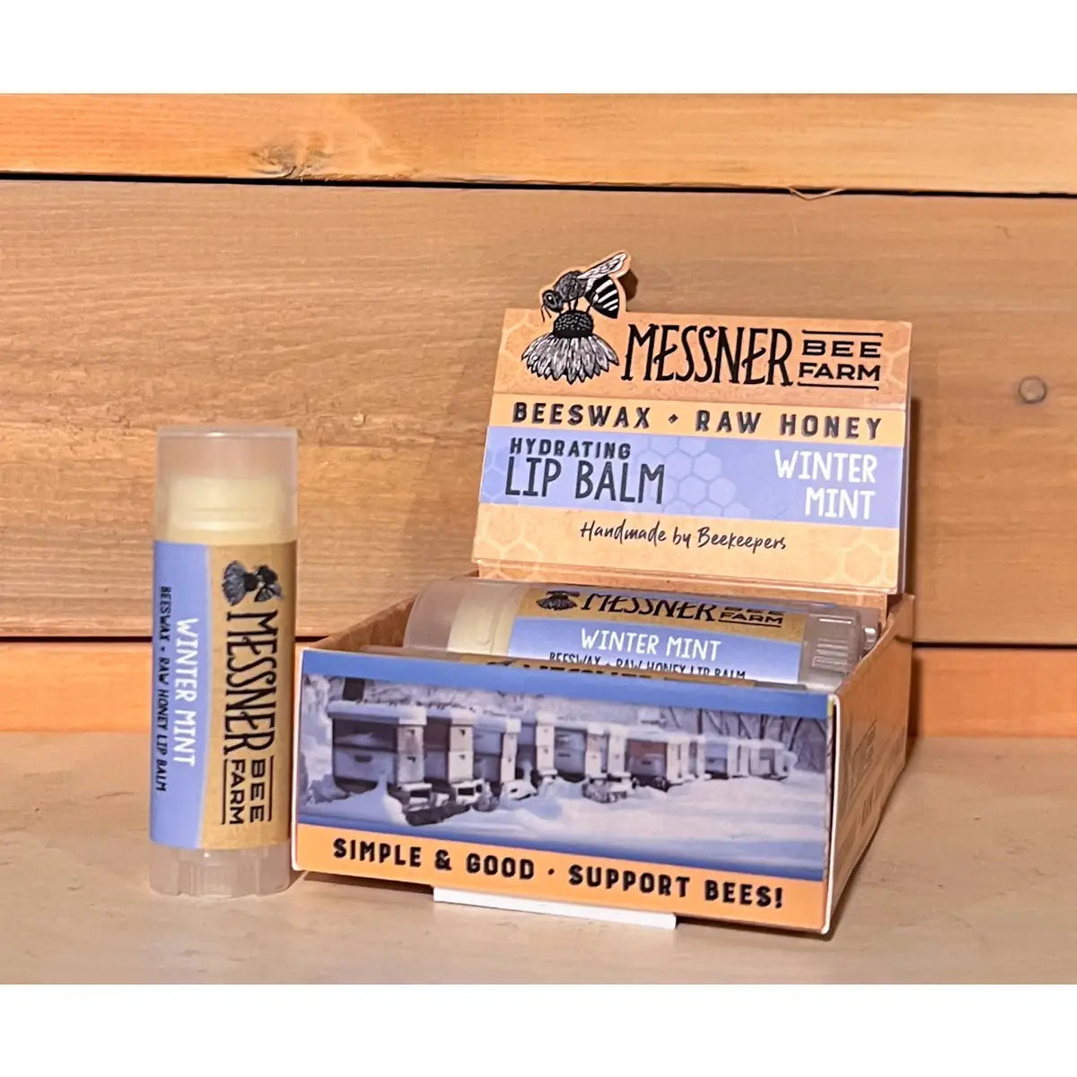 Lip Balm - Winter Mint - Handmade with Beeswax - Messner Bee Farm