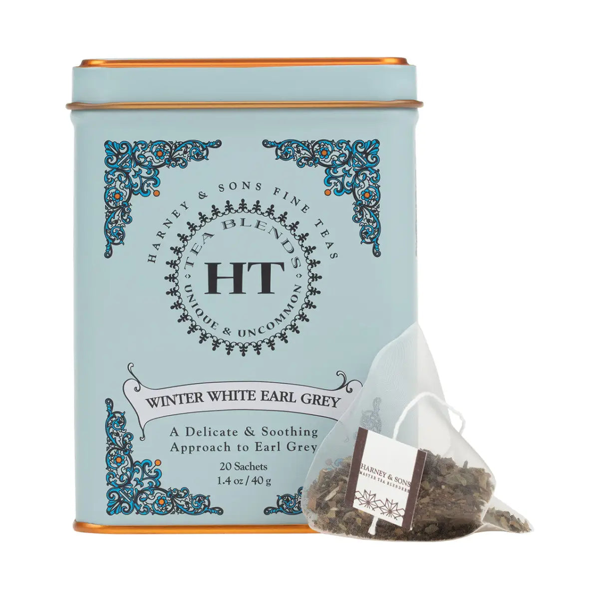 Winter White Earl Grey Tea - HT Tin of 20 Sachets - Harney & Sons Fine Teas