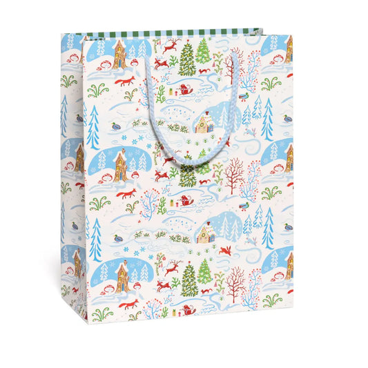 Christmas Gift Bag - Winter Wonderland - Large - Red Cap Cards