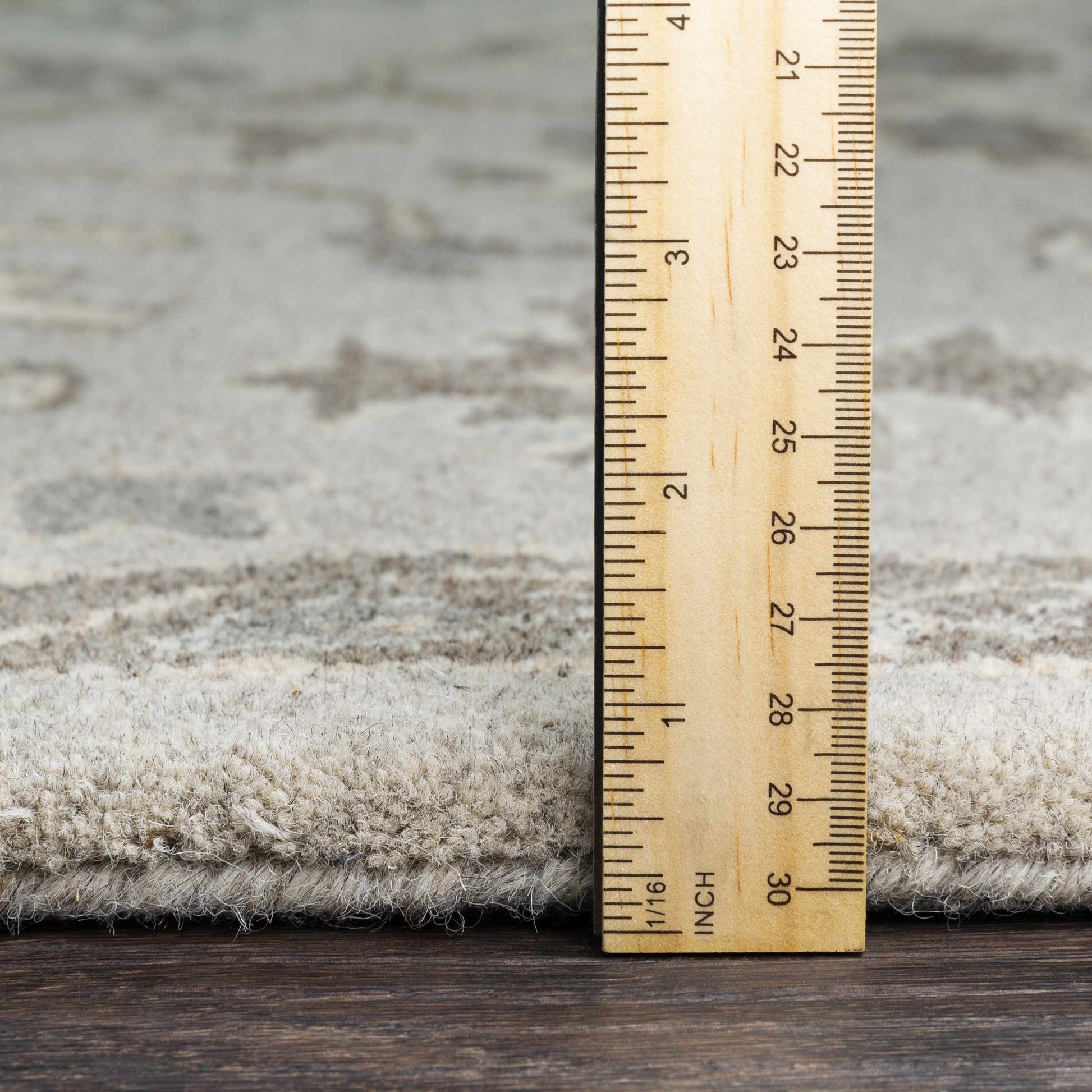 Gray Beige Traditional Thick Wool Rug - Boutique Rugs