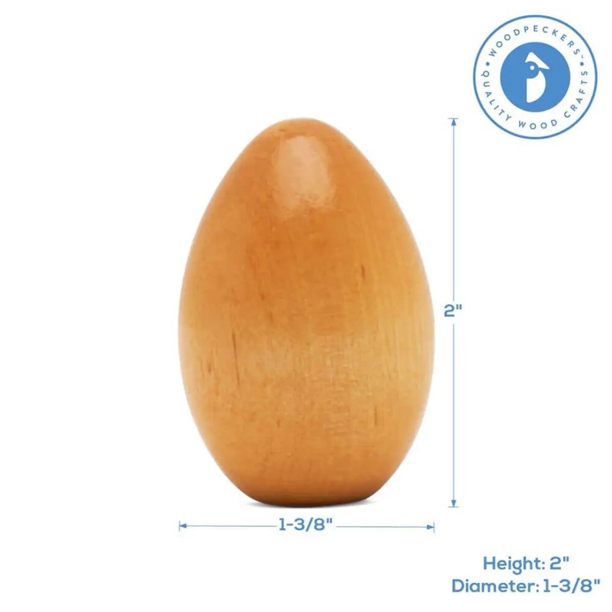 Wood Egg 2-1/2’’ - Woodpeckers Crafts