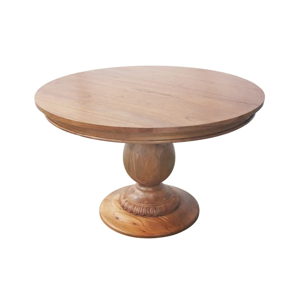 Wood Pedestal Table - Golden Oak - 48’’ - Ave Home