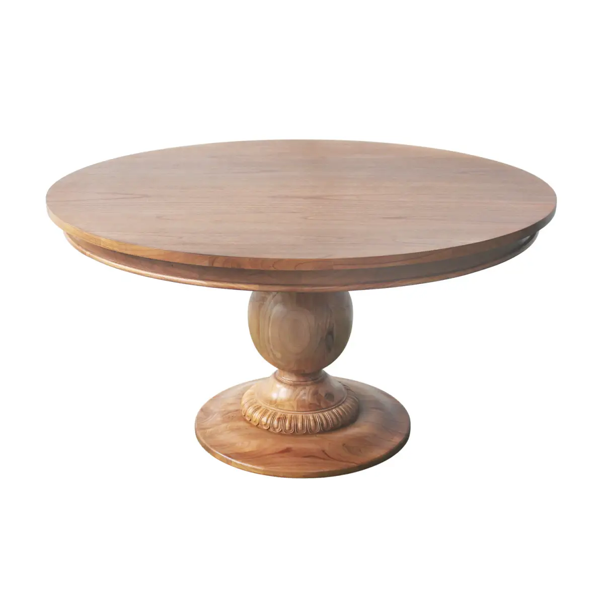 Wood Pedestal Table - Golden Oak - 55’’ - Ave Home