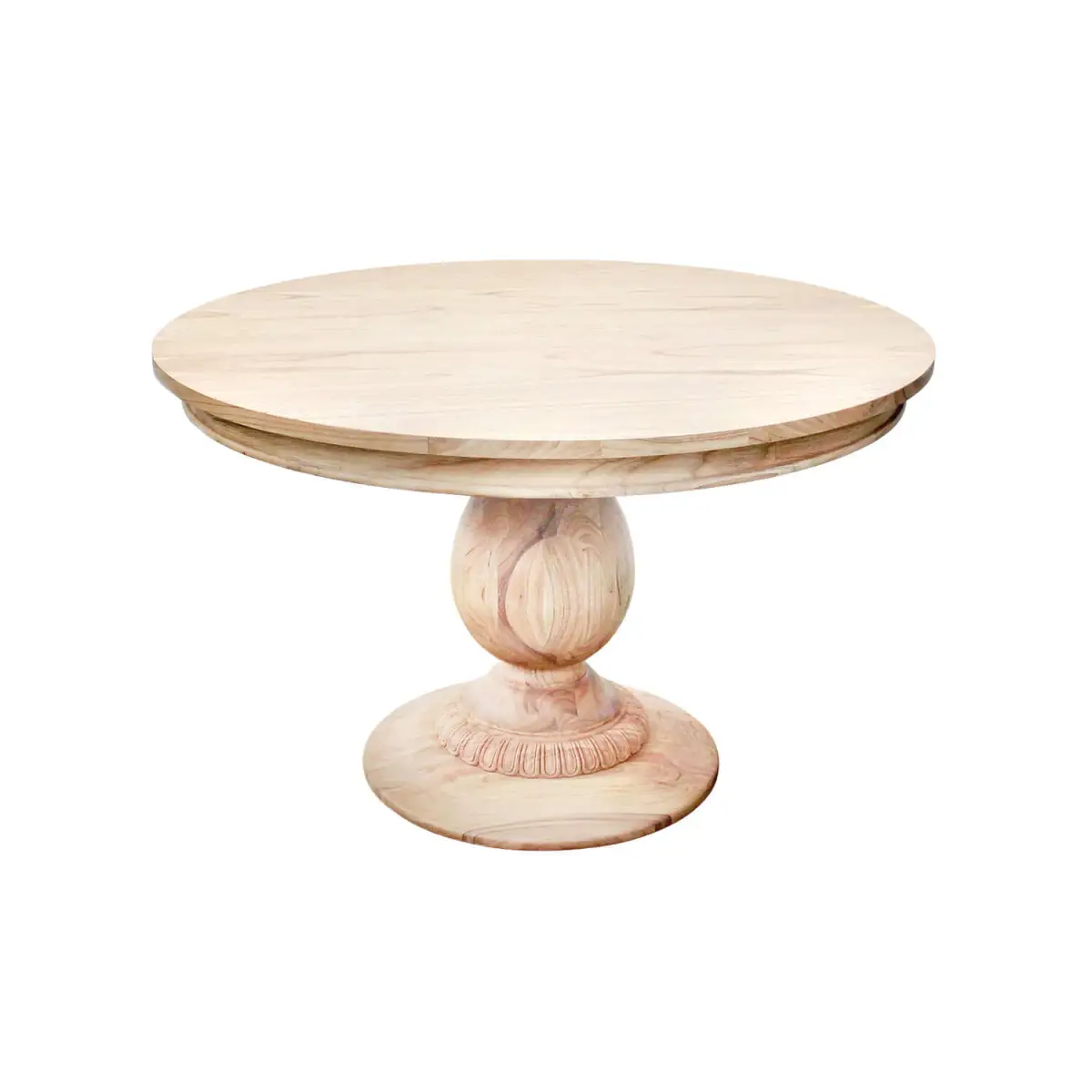 Wood Pedestal Table - Natural - 48’’ - Ave Home