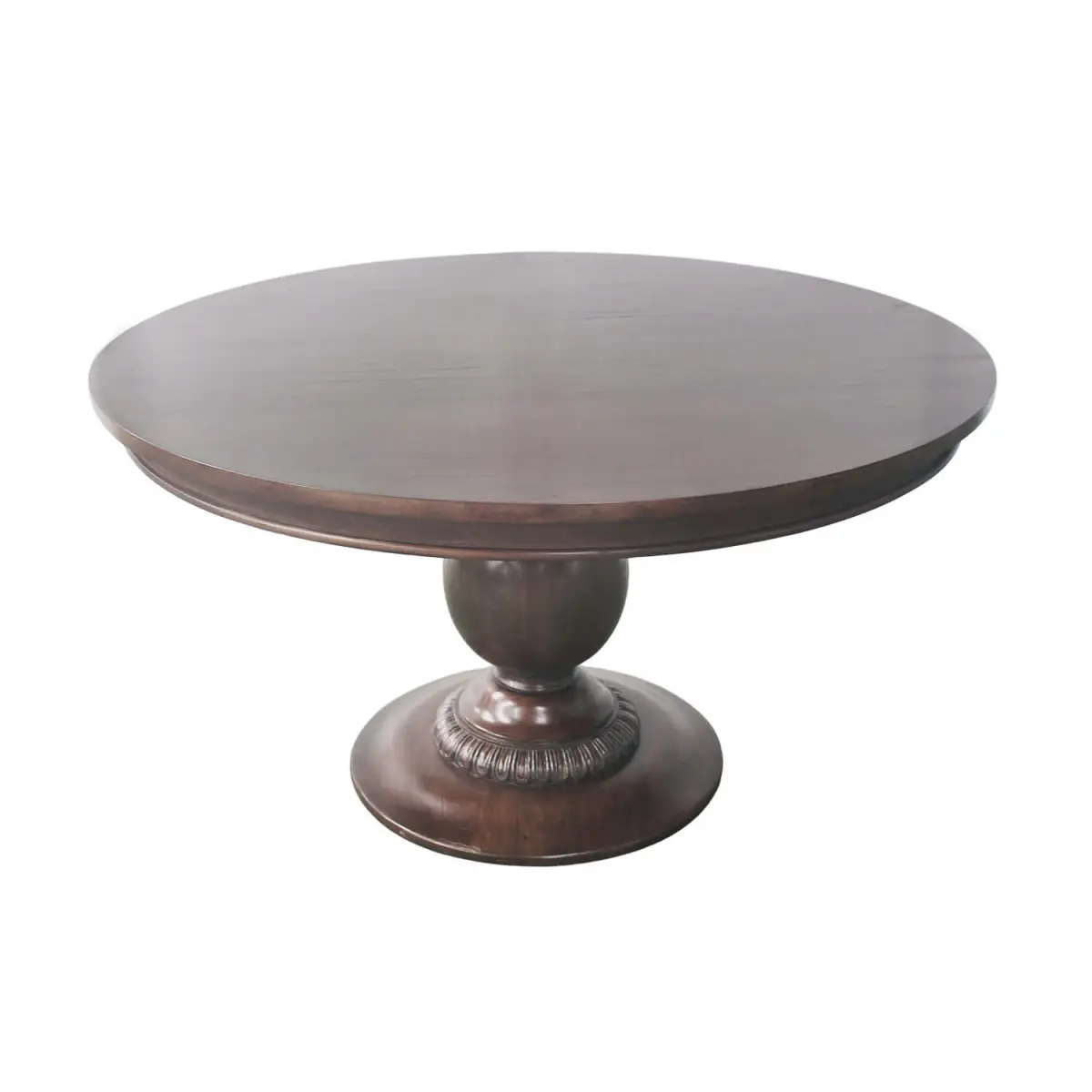 Wood Pedestal Table - Walnut - 55’’ - Ave Home