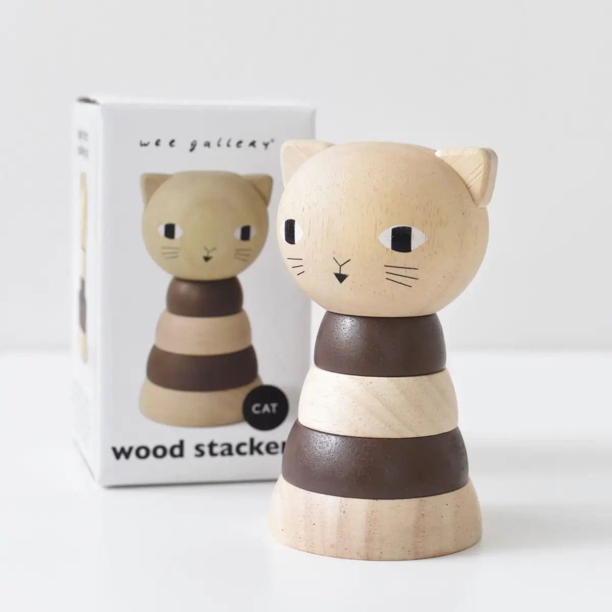 Wood Stacker - Cat - Wee Gallery