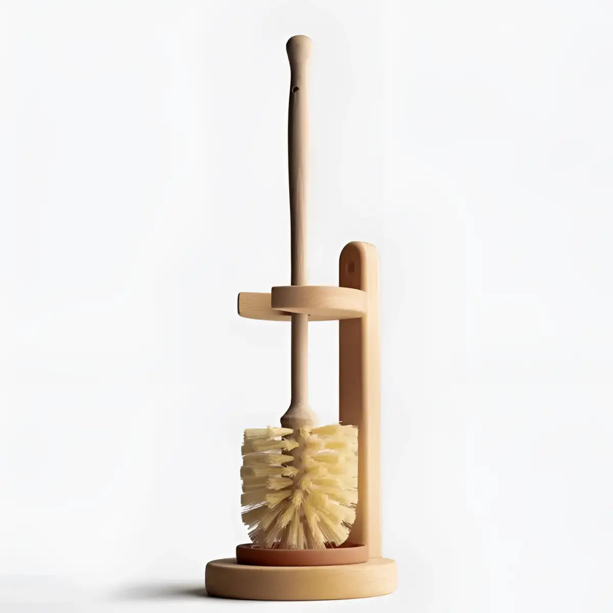 Wooden Toilet Brush Set - Natural Eco-Friendly - includes stand - Smile Boutiques